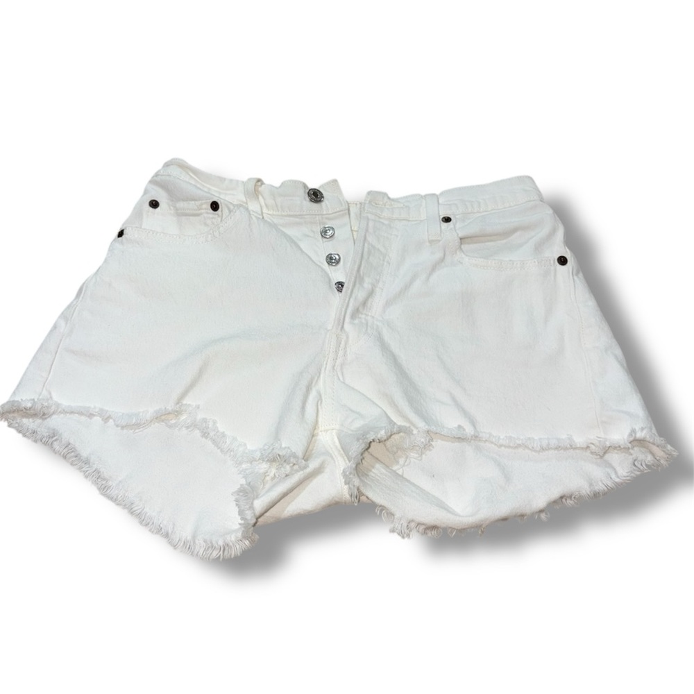 White Levi’s 501 Denim Shorts